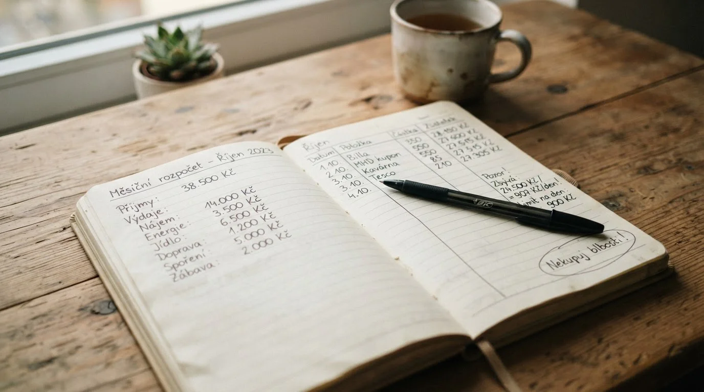 Notebook s poznámkami o denních limitech vkladů a rozpočtu pro hraní