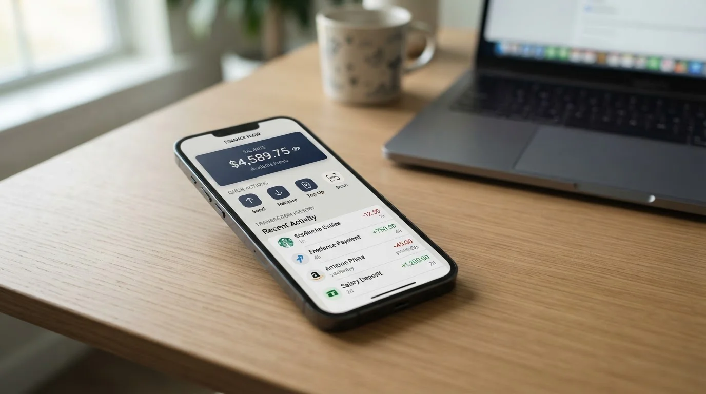 Neteller mobilní aplikace na smartphonu