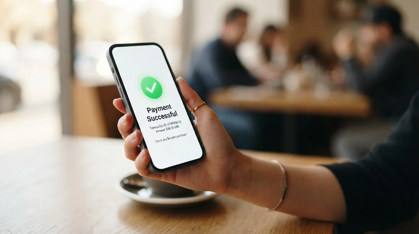 Mobilní telefon s obrazovkou NeteraPay a potvrzením SMS vkladu