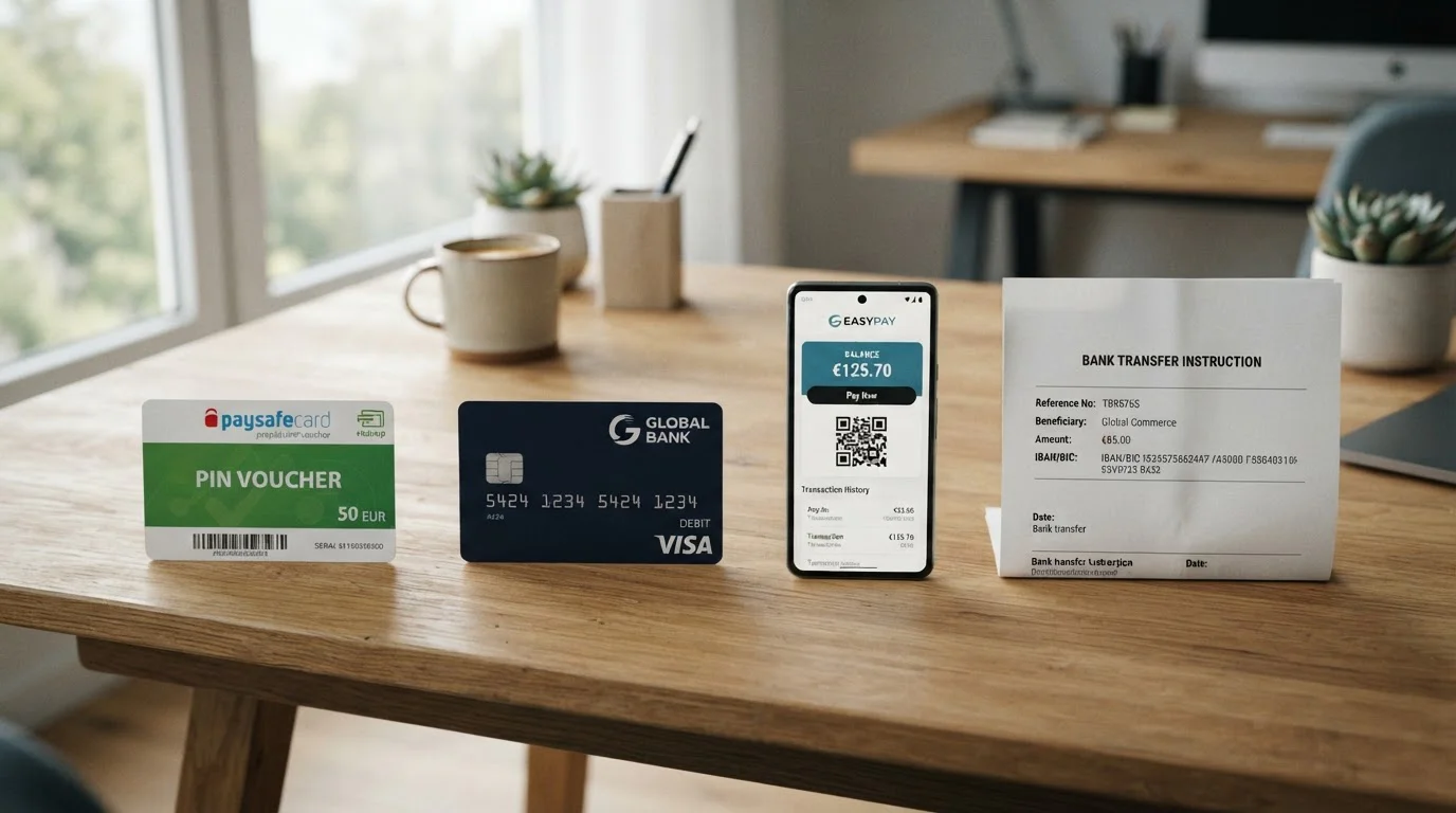 Srovnání platebních metod v českých kasinech s Paysafecard na prvním místě