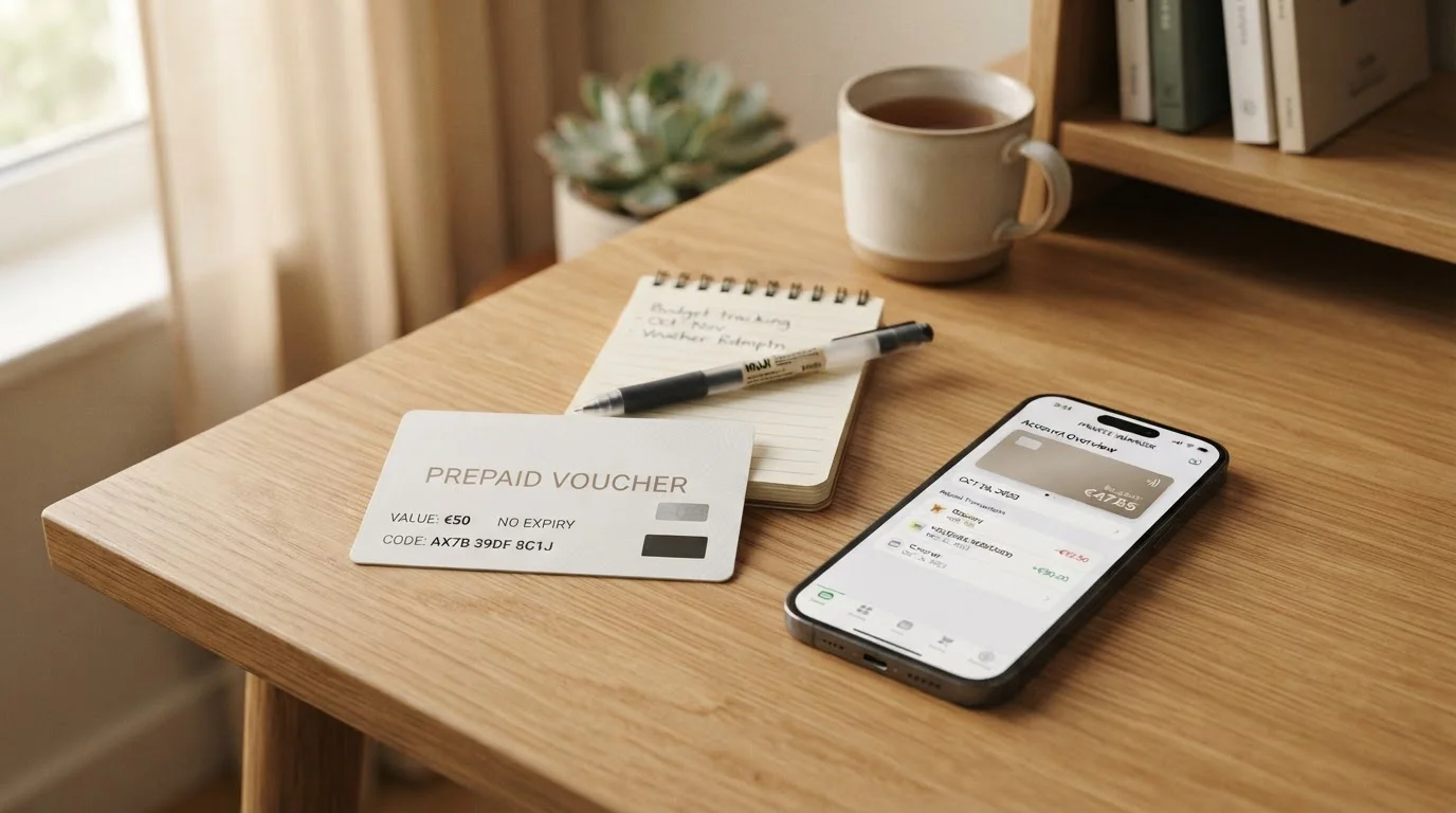 Předplacený poukaz a telefon s platebním rozhraním pro malý vklad