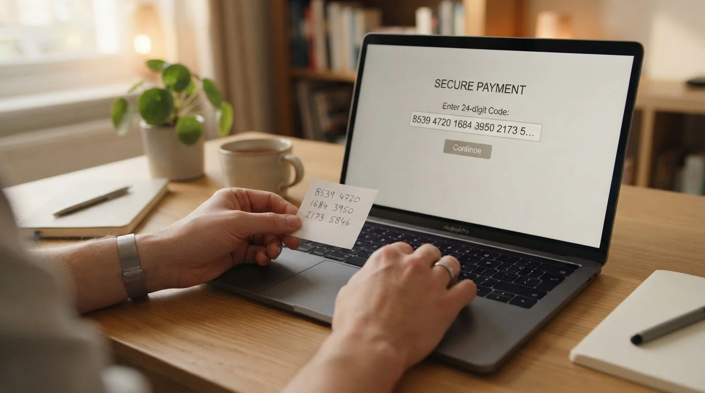 Vklad přes paysafecard zadáním šestnáctimístného kódu v pokladně kasina
